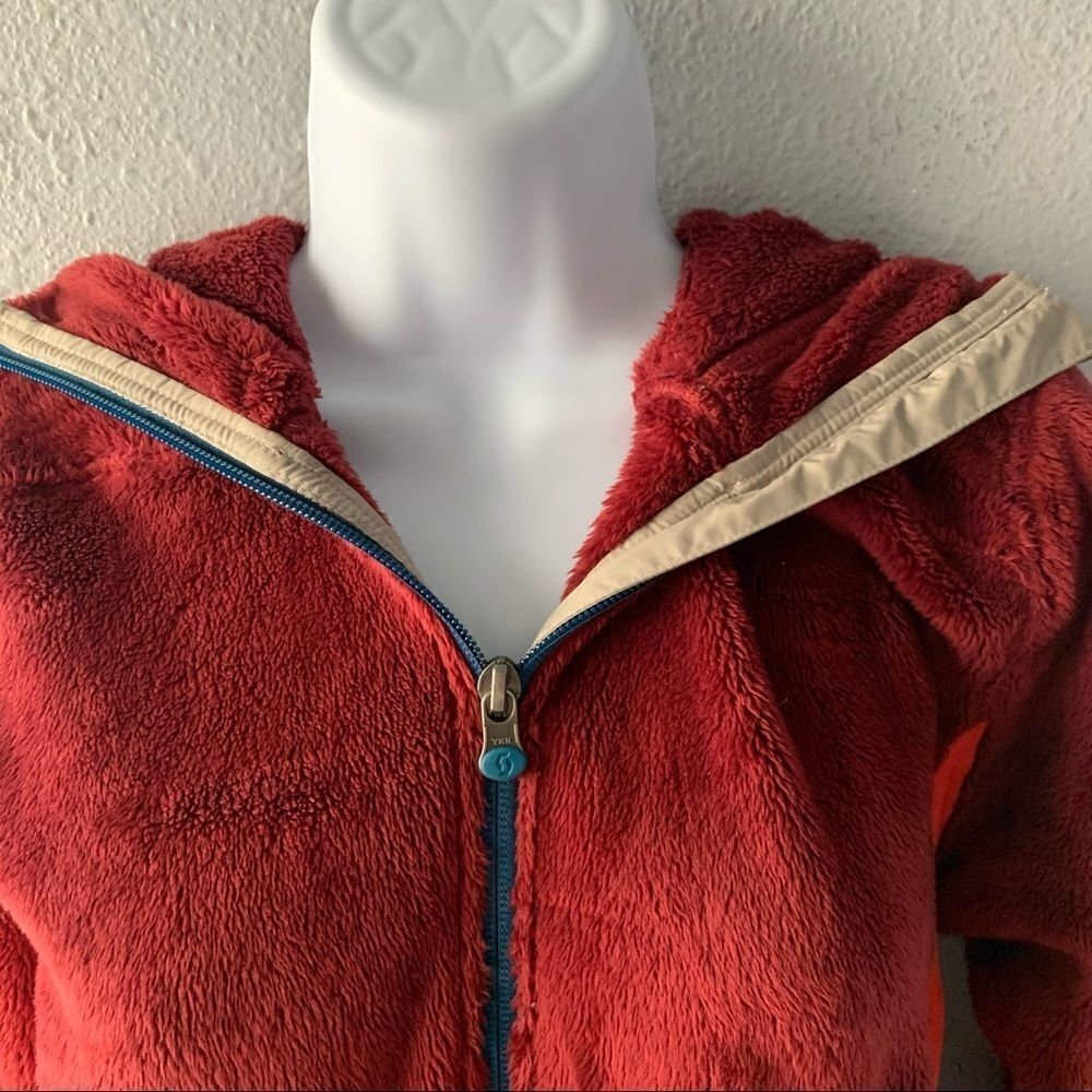SCOTT Maroon Fleece Colorblock Jacket - Picture 4 of 8